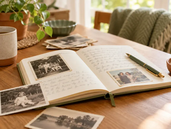 Livre de souvenirs à compléter — photo d'illustration