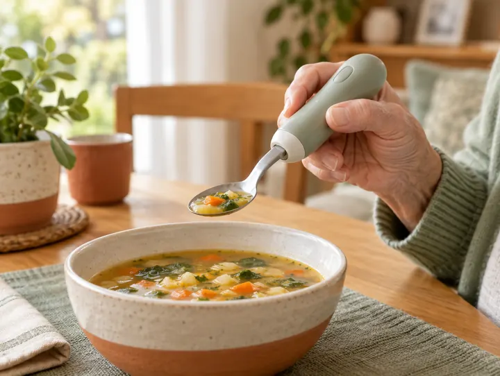 Cuillère stabilisatrice pour tremblements — photo d'illustration