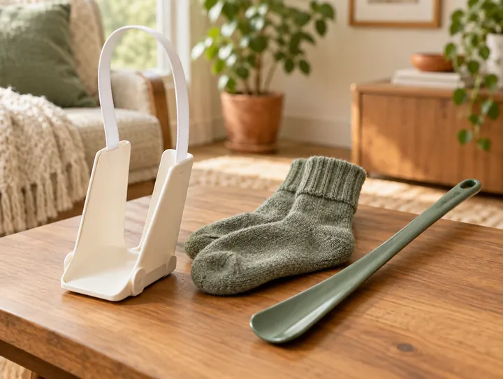 Enfile-bas et chausse-pied long — photo d'illustration