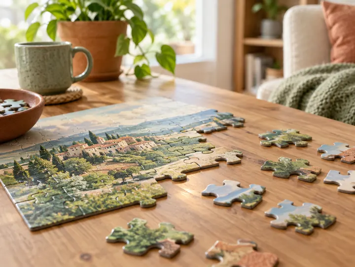 Jeux de mémoire et puzzles adaptés — photo d'illustration